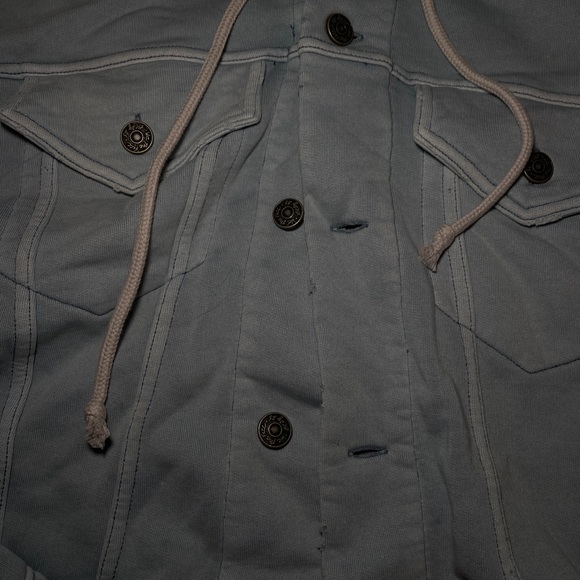 Free People Blue Button Up Jacket - Picture 5 of 5